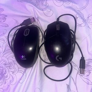 Logitech Black Wired USB Mouse Duo